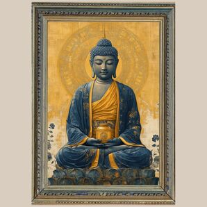 幸運と病気平癒 ☆ 薬師如来 ☆ No.13 【開運風水絵画風ヒーリングアート】