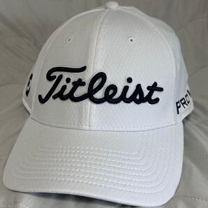 タイトリスト キャップ ホワイト フットジョイ PRO V1 支給品ワッペン Titleist 帽子 ゴルフキャップ
