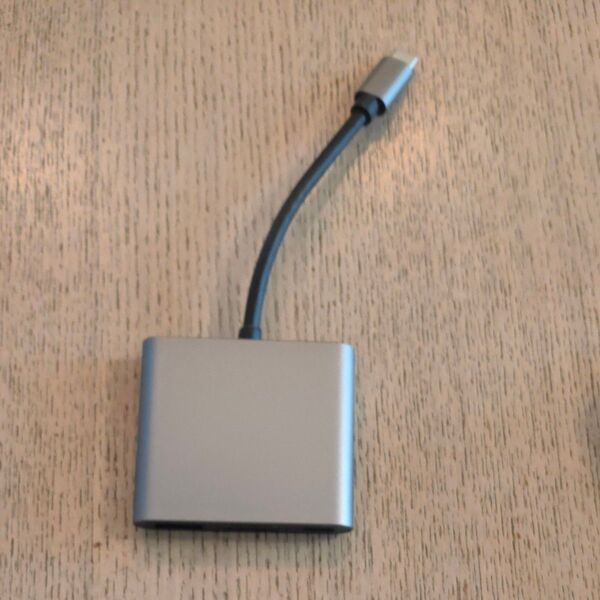 3in1 変換アダプター USB Type-C HDMI USB3.0 高速ポート 4K解像度対応 急速充電