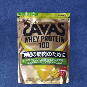 ザバス SAVAS ホエイプロテイン 100 バナナ風味 980g