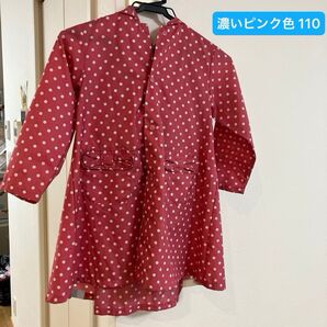 110 レインコート カッパ 雨 イオン トップバリュ 女の子 記名なし 濃いピンク系