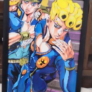 【525B】ジョジョの奇妙な冒険 5部 黄金の風 ジョルノ・Gエクスペリエンス&空条承太郎【額装両面 A4ポスター】