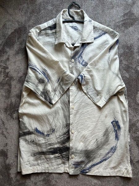 ZARA 半袖シャツ Lサイズ アブストラクトプリント