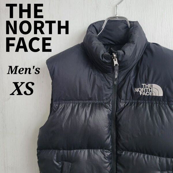 THE NORTH FACE ザノースフェイス☆ヌプシ ダウンベスト XS ブラック 刺繍ロゴ
