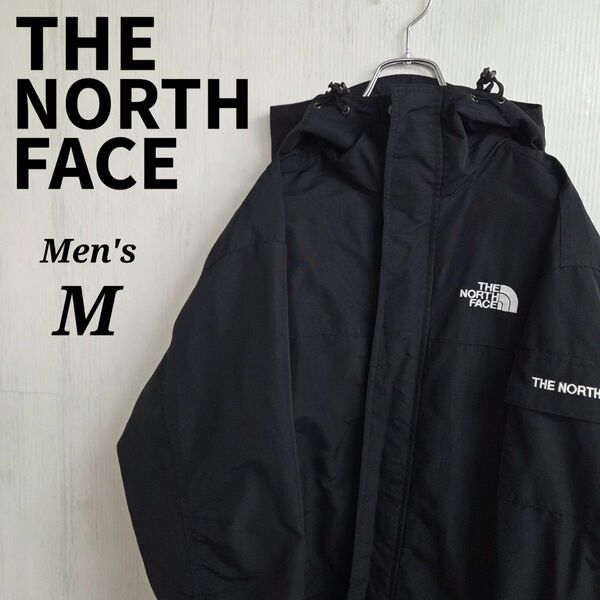 THE NORTH FACE ザノースフェイス マウンテンパーカー M ブラック 刺繍ロゴ ポケット