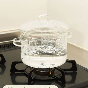 3COINS ガラス鍋:1.6L/KITINTO 新品未使用 おしゃれ