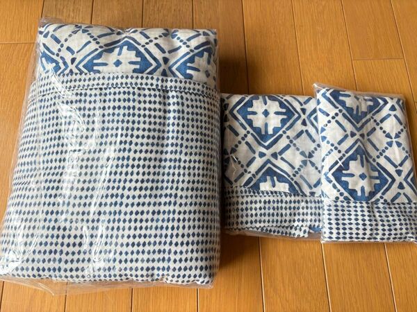 ニトリ 掛け布団カバー&枕カバーセット ダブル CU2320 新品