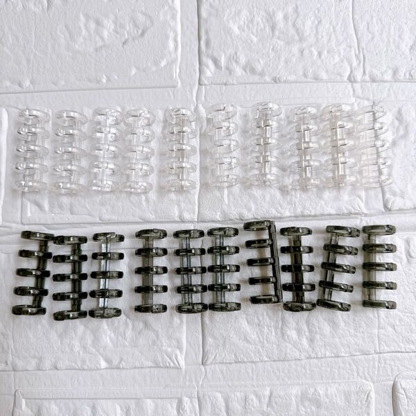 バインダーリング 20個セット 5穴 穴径15mm 2色入