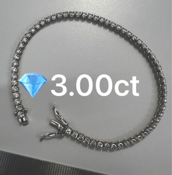 最終価格 K18 3.00ct ダイヤモンド テニス ブレスレット ネックレス 好きな方も