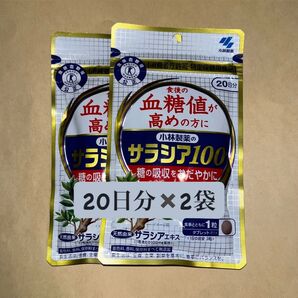 【6月購入品・新品未開封】小林製薬 サラシア100 20日分×2袋