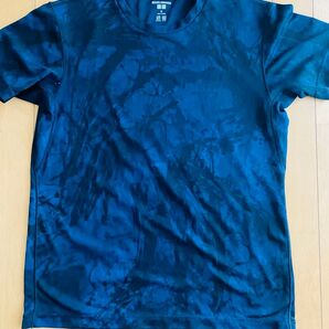ユニクロ ドライEXクルーネックTシャツ M ブルー