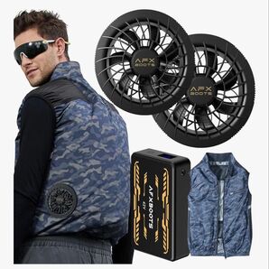 空調作業服 ベスト空調服一式セット 36v 新品 サイズm〜xxxlサイズあり Amazon定価11000