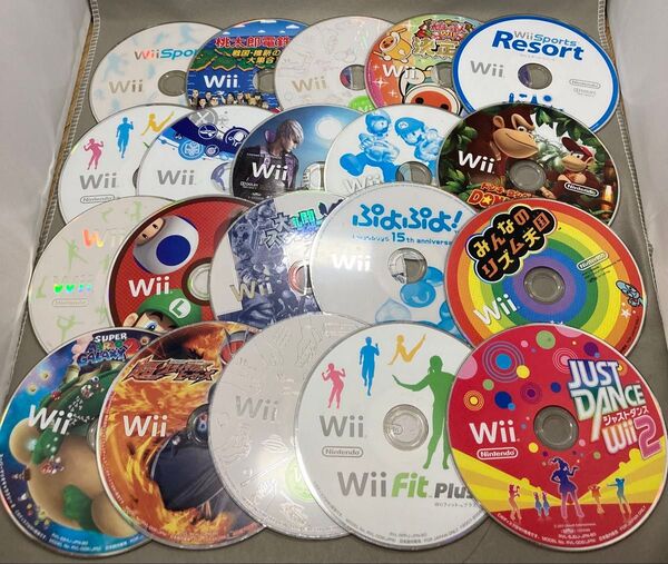 Wii R ディスクのみ ゲームソフト 20枚セット まとめ売り