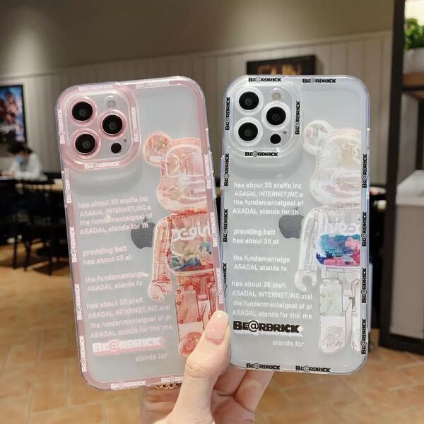 ●クリアiPhoneケース スマホ カバー ベア ブリック くま●