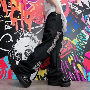 NieR DAMAGE BLACK DENIM PANTS