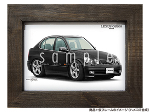 ★カーイラスト075 選べる3色【レクサス GS300 A】トヨタ 16アリスト 旧車 送料安