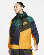 S 国内正規 新品 sacai × NIKE サカイ ナイキ Hooded Anorak jacket アノラック ジャケット ブルゾン YELLOW×KAHKI APC_画像2