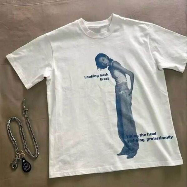 y2k Tシャツ opium graphic T-shirt y2k g hiphop