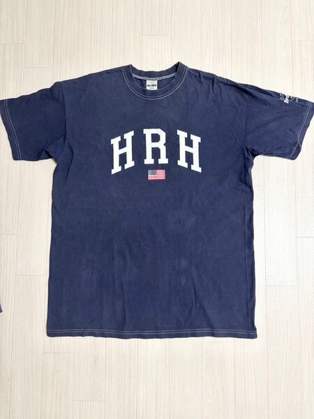 *Hard Rock *HRH*ロゴ Tシャツ *ネイビー MADE in USA 半袖Tシャツ ビック ロックハード