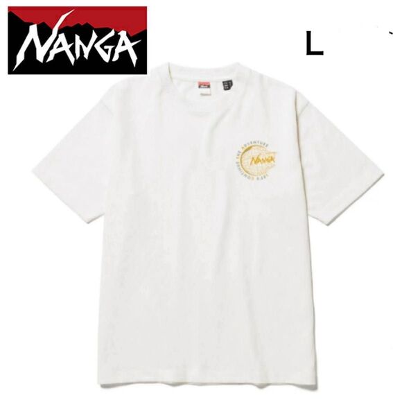 NANGA 別注Tシャツ LET'S CONTINUE THE ADVENTURE TEE ホワイトL