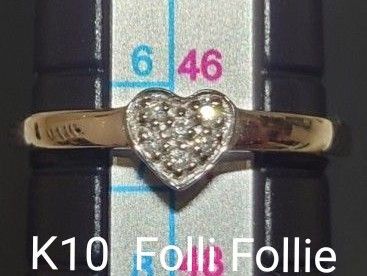 K10 ダイヤ 7号 フォリフォリ リング 指輪 10金