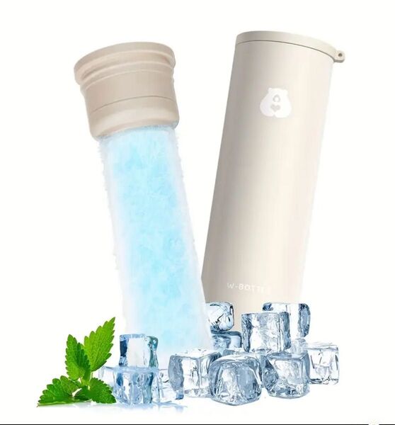 【白】新品 氷嚢スティック アイススティック アイスノン アイシング レジャー 海 スポーツ 運動 熱中症対策 アイボリー