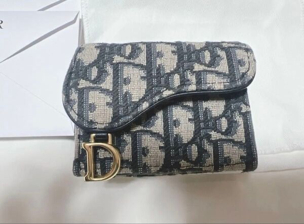 Christian DIOR クリスチャン ディオール キャンバス製 三つ折り 財布