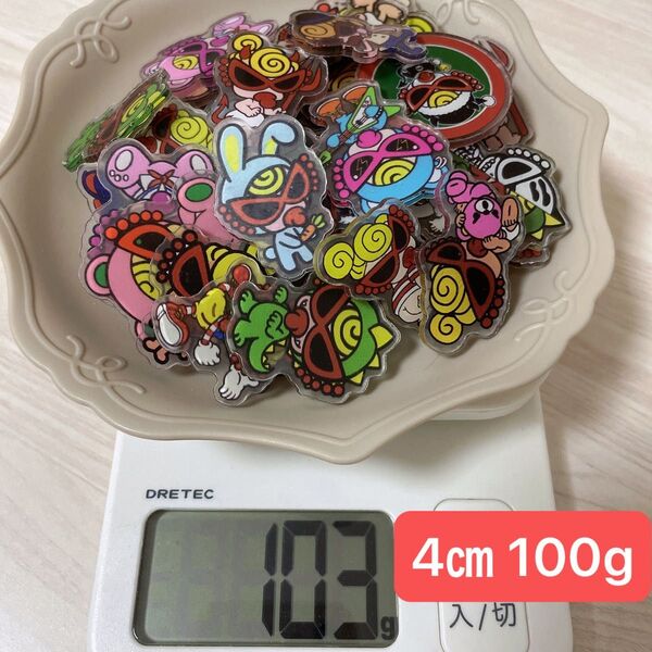 ヒステリックミニ ヒスミニ アメキャラ アクリルパーツ 100g 4㎝ まとめ売り hysteric mini 素材 デコパ