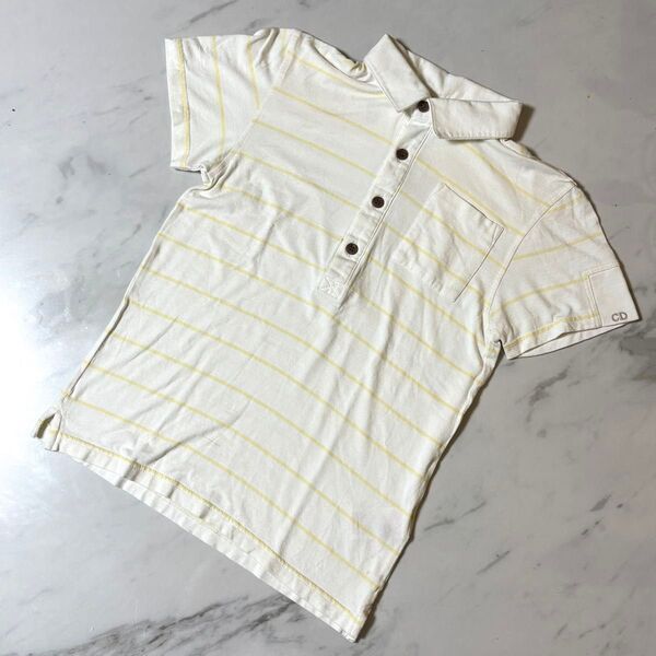 Christian Dior クリスチャンディオール ポロシャツ サイズ10A ボーダー 半袖 Tシャツ
