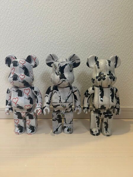 バンクシー ベアブリック 3体セット 400% BE@RBRICK MEDICOMTOY
