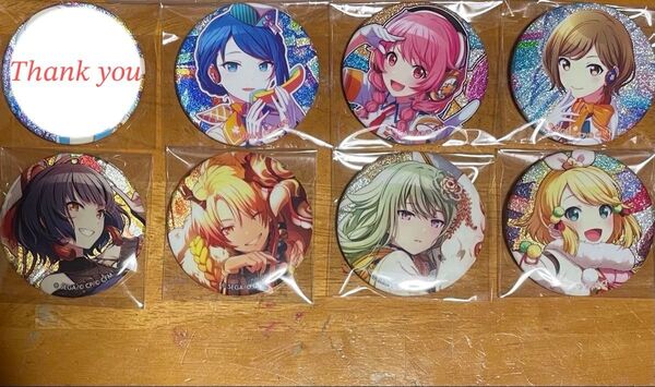 プロセカ 28a 缶バッジ 鏡音リン、MEIKO、桐谷遥、桃井愛莉、白石杏、天馬司、草薙寧々