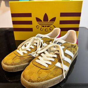 GUCCI adidas スニーカー gazelle ガゼル 美品!25.5cm!