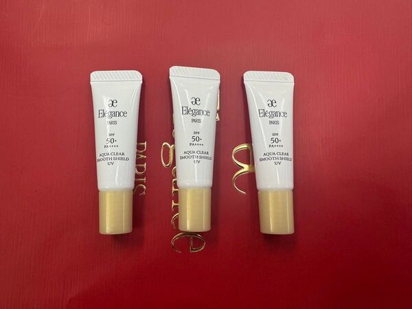 エレガンス アクアクリアスムースシールドUV フェス.デコルテ用日焼け止め メイクアップベース SPF50.PA++++