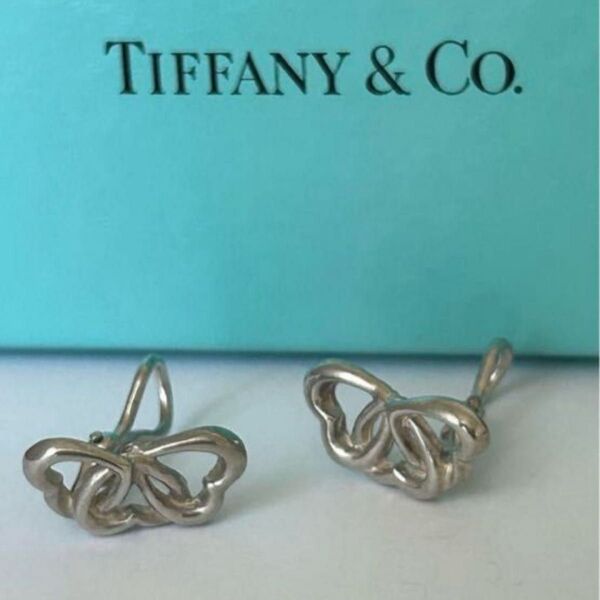 【ヴィンテージ】TIFFANY トリプルハート イヤリング 925 SILVER