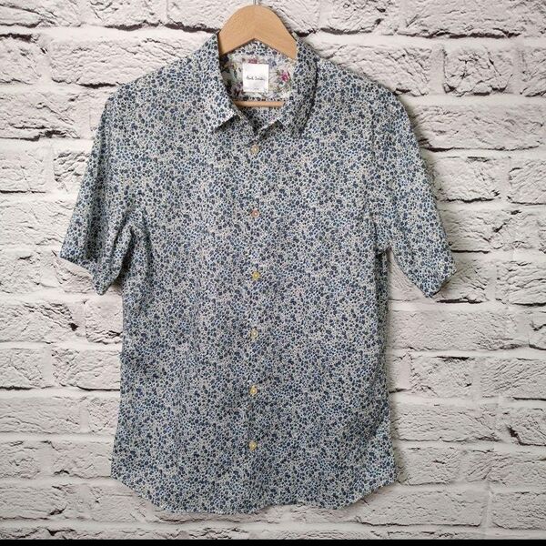美品■Paul Smith ポール・スミス 総柄 半袖シャツ 花柄 人気柄 現行タグ