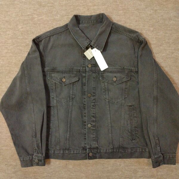 新品 gu uniqlo デニム ジャケット ブルゾン gジャン ブラック XL