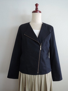 NOLLEY'S Nolley's linen. no color ZIP blouson jacket navy size 38