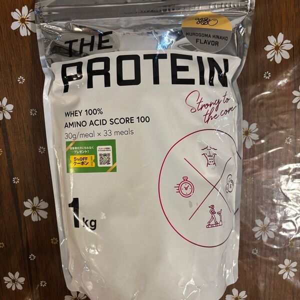 THE PROTEIN ザプロテイン ホエイプロテイン 黒胡麻きなこ風味 1kg
