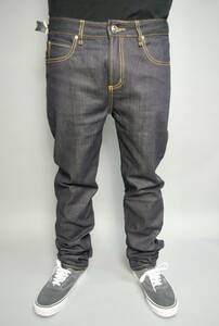 新品 OBEY Juke Raw Denim Pants W32 オベイ ブラックデニム ジーンズ パンツ メンズ インディゴ ジーパン ストレッチ メンズ 長ズボン