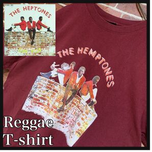 【希少】THE HEPTONES★ザ・ペプトーンズ★ジャケ写★プリント★HEMP★パロディ★rocksteady★レゲエtシャツL