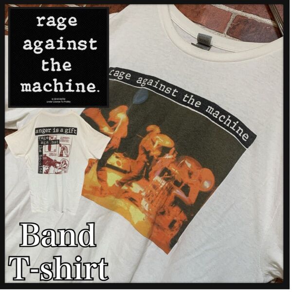 【入手困難】RAGE AGAINST THE MACHINE★レイジアゲインストザマシーン★両面プリント★バンドtシャツ★L★古着