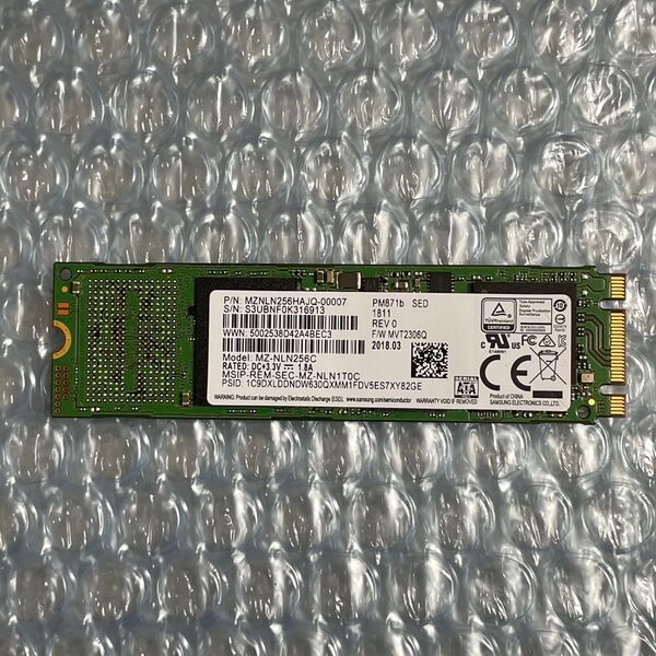 【WD】samsung MZNLN256HAJQ 256GB M.2 SSD SATA 2280