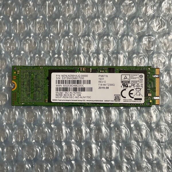 【XE】samsung MZNLN256HAJQ 256GB M.2 SSD SATA 2280