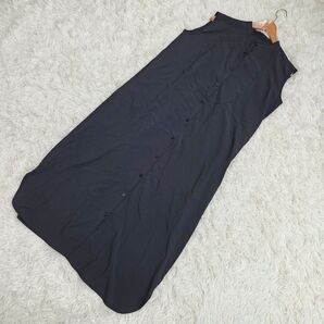 TEANY ティーニー ロングシャツワンピース ノースリーブ ブラック Sサイズ