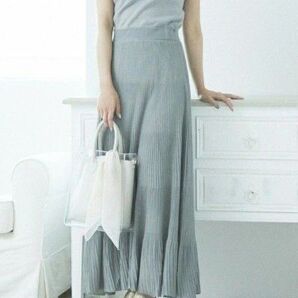 EDIT COLOGNE シアーリブマキシニットワンピース Pプロポーションボディドレッシング 前後2way S