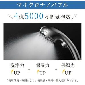 ウルトラファイン ナノバブル シャワーヘッド 5段階 水流調整 節水 保湿ミスト ハンドヘルドクローム仕上げ シルバー120153