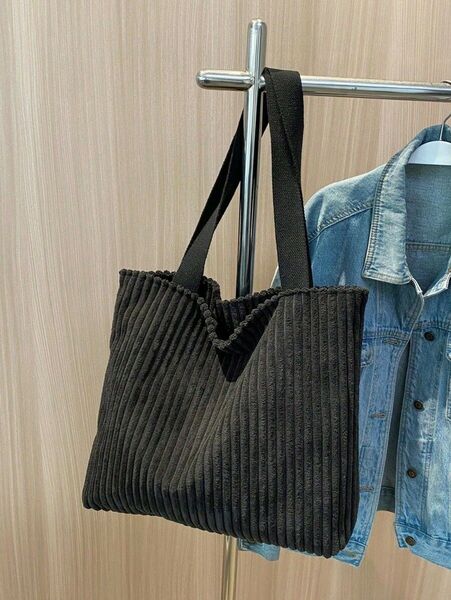 大容量 トートバッグ レディース シンプル 軽量 ショルダーバッグ 通勤 通学 バッグ ブラック 黒246975