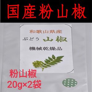 【高品質】粉山椒 和歌山 有田 ぶどう山椒 20g×2袋