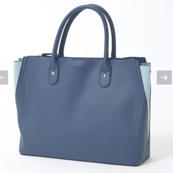 crocodile ビジネス トートバッグ ショルダー 2way A4収納 ハンドバッグ クロコダイル ダークブルー 青