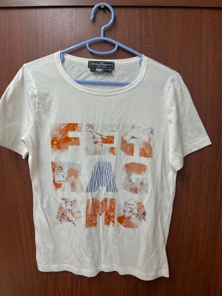 Salvatore FerragamoプリントTシャツSサルバトーレフェラガモ